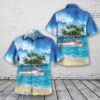 P&O Arcadia Hawaiian Shirt Summer Beach Shirt Blue Shirt