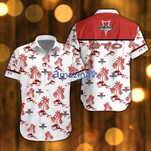 Pontiac GTO Beach Shirt Logo Printed White Hawaiian Shirt For Men And Women Product Photo 1