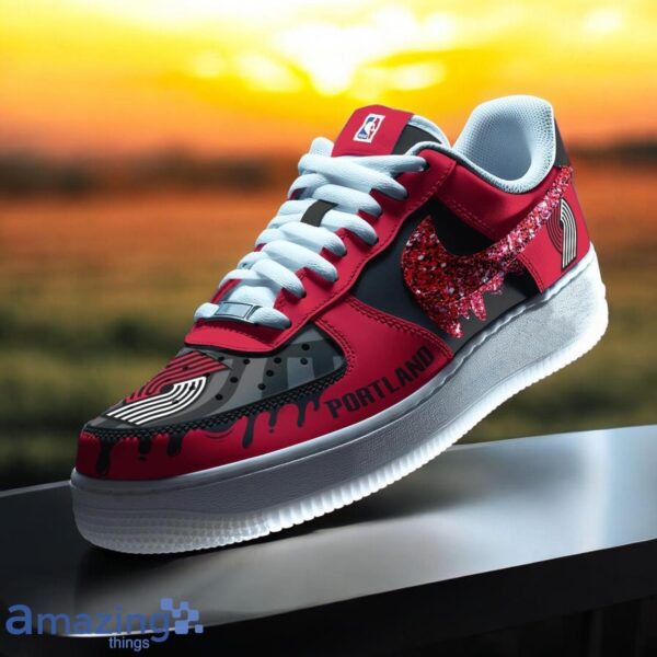 Portland Trail Blazers Air Force Shoes Sneaker Trending For Fans Product Photo 1