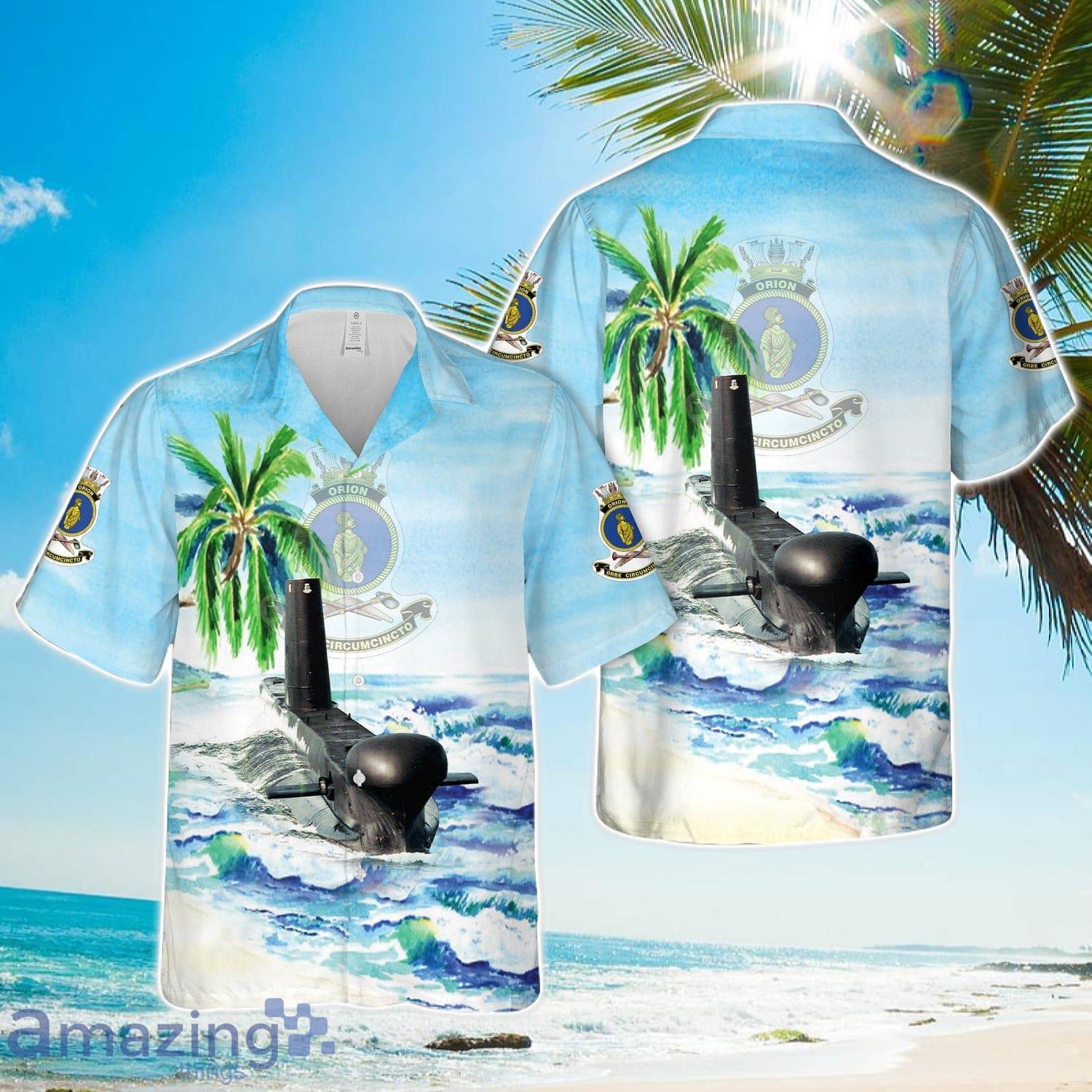Royal Australian Navy HMAS Orion (S 61) Hawaiian Shirt Summer Beach Shirt image Royal Australian Navy HMAS Orion (S 61) Hawaiian Shirt Summer Beach Shirt Product Photo 1