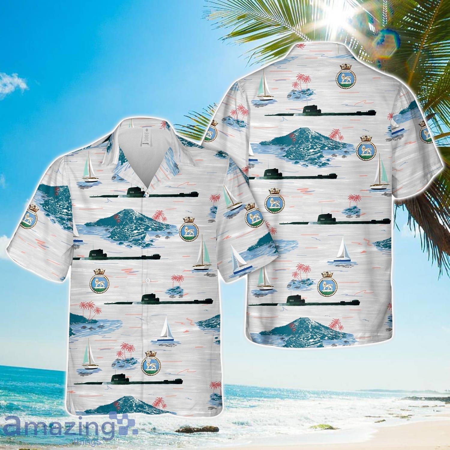 Royal Navy HMS Thermopylae (P355) Hawaiian Shirt Beach Shirt image Royal Navy HMS Thermopylae (P355) Hawaiian Shirt Beach Shirt Product Photo 1