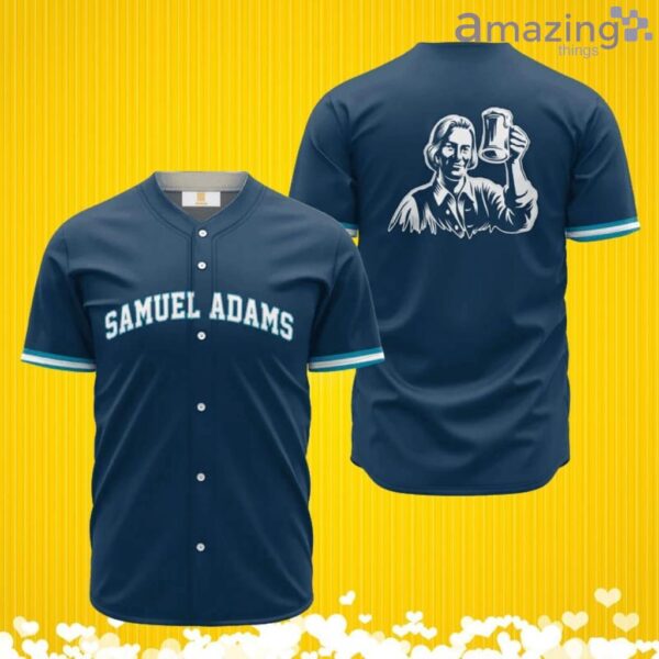 Samuel Adams Blue Basic Baseball Jersey Shirt New Fashion Product Photo 1