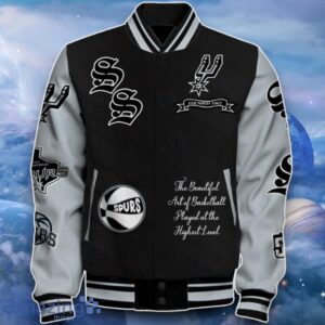 San Antonio Spurs Baseball Jacket Perfect Choice For Fans image San Antonio Spurs Baseball Jacket Perfect Choice For Fans Product Photo 2