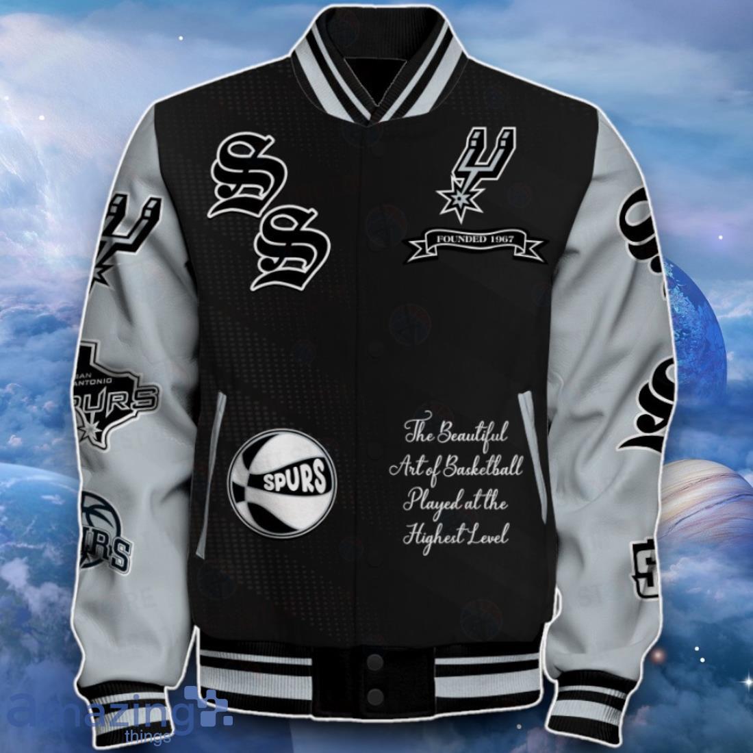 San Antonio Spurs Baseball Jacket Perfect Choice For Fans image San Antonio Spurs Baseball Jacket Perfect Choice For Fans Product Photo 2
