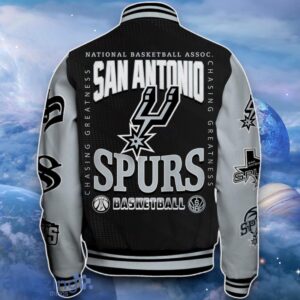 San Antonio Spurs Baseball Jacket Perfect Choice For Fans image San Antonio Spurs Baseball Jacket Perfect Choice For Fans Product Photo 3