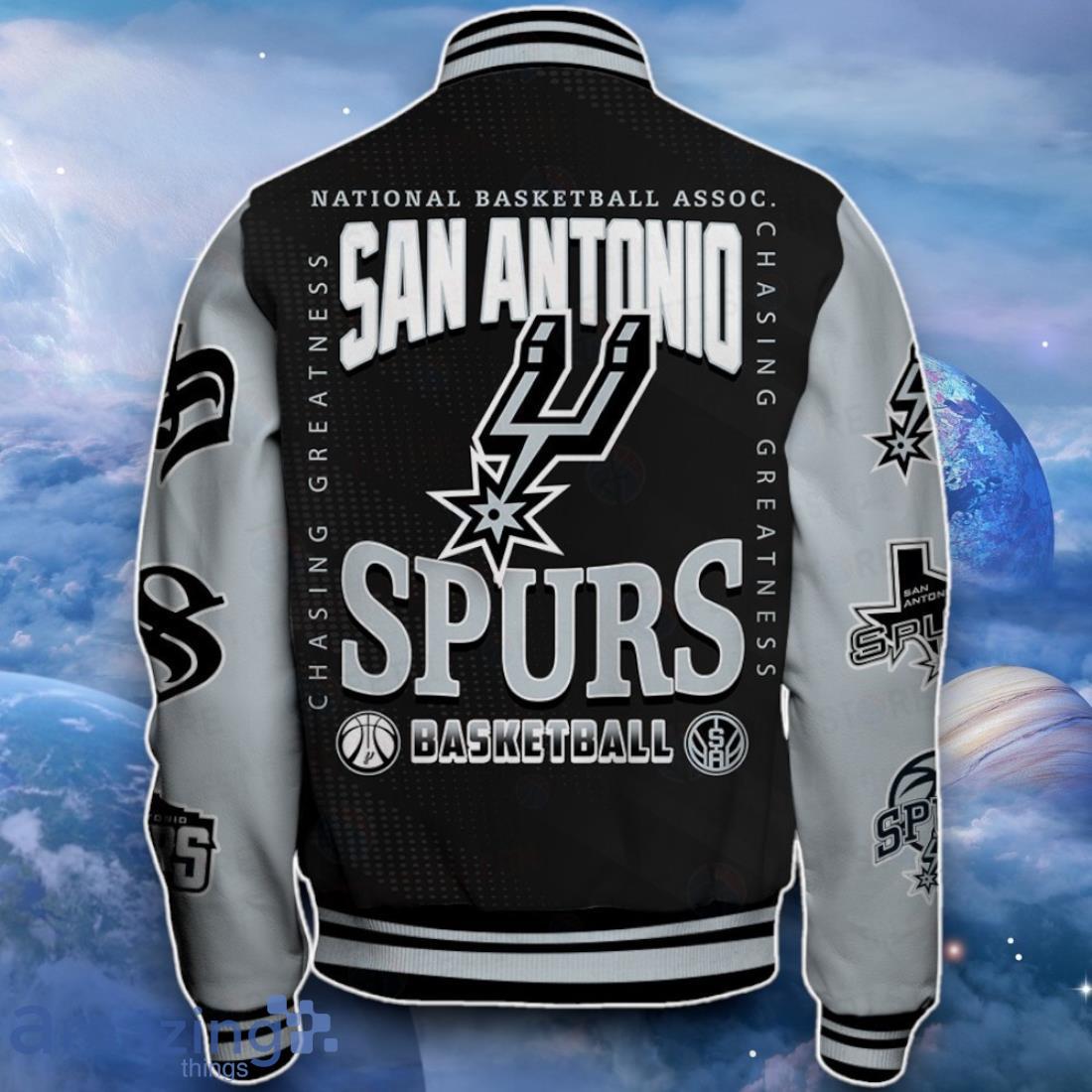 San Antonio Spurs Baseball Jacket Perfect Choice For Fans image San Antonio Spurs Baseball Jacket Perfect Choice For Fans Product Photo 3