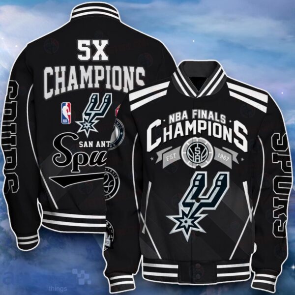 San Antonio Spurs Baseball Jacket Perfect Design For Fans Product Photo 1