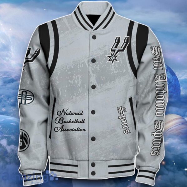 San Antonio Spurs Baseball Jacket Remarkable Design For Fans Product Photo 2
