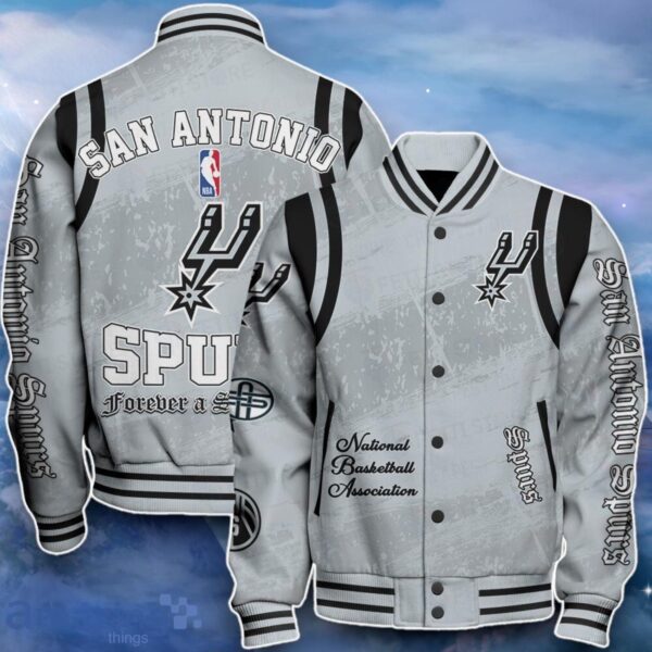 San Antonio Spurs Baseball Jacket Remarkable Design For Fans Product Photo 1