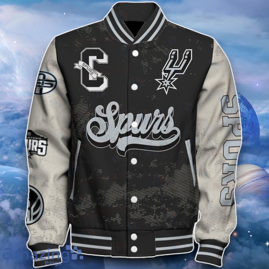 San Antonio Spurs Baseball Jacket Unique Design For Fans image San Antonio Spurs Baseball Jacket Unique Design For Fans Product Photo 2
