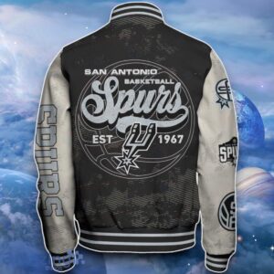 San Antonio Spurs Baseball Jacket Unique Design For Fans image San Antonio Spurs Baseball Jacket Unique Design For Fans Product Photo 3