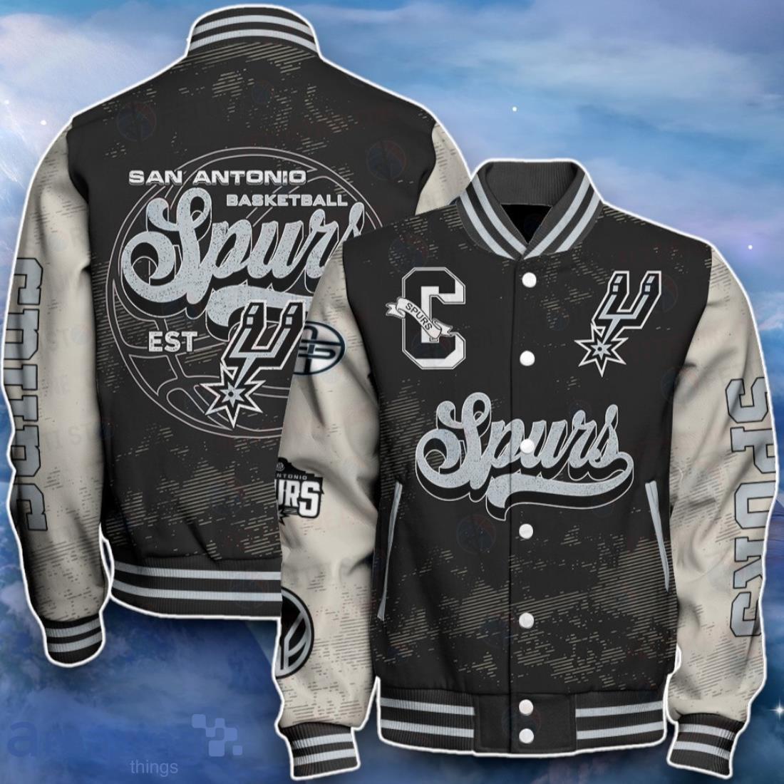 San Antonio Spurs Baseball Jacket Unique Design For Fans image San Antonio Spurs Baseball Jacket Unique Design For Fans Product Photo 1