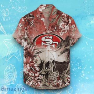 San Francisco 49ers Hawaiian Shirt Tropical Skull Halloween For Fans Product Photo 1