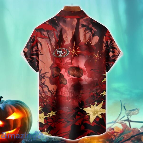 San Francisco 49ers NFL Skull Halloween Hawaiian Shirt Special Gift For Fans Product Photo 2