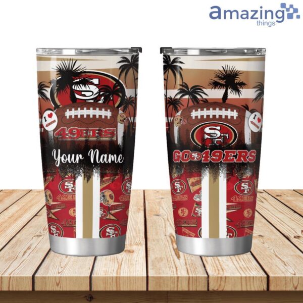 San Francisco 49ers Tropical Personalized Tumbler 20oz Limited Edition Product Photo 1