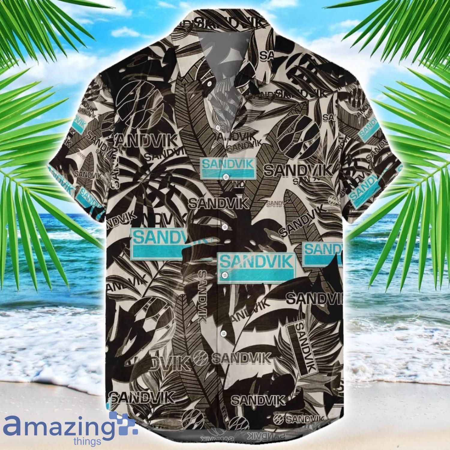 Sandvik Retro Logo Hawaiian Shirt For Men And Women Summer Gift image Sandvik Retro Logo Hawaiian Shirt For Men And Women Summer Gift Product Photo 1
