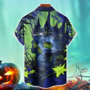 Seattle Seahawks NFL Skull Halloween Hawaiian Shirt Special Gift For Fans image Seattle Seahawks NFL Skull Halloween Hawaiian Shirt Special Gift For Fans Product Photo 2