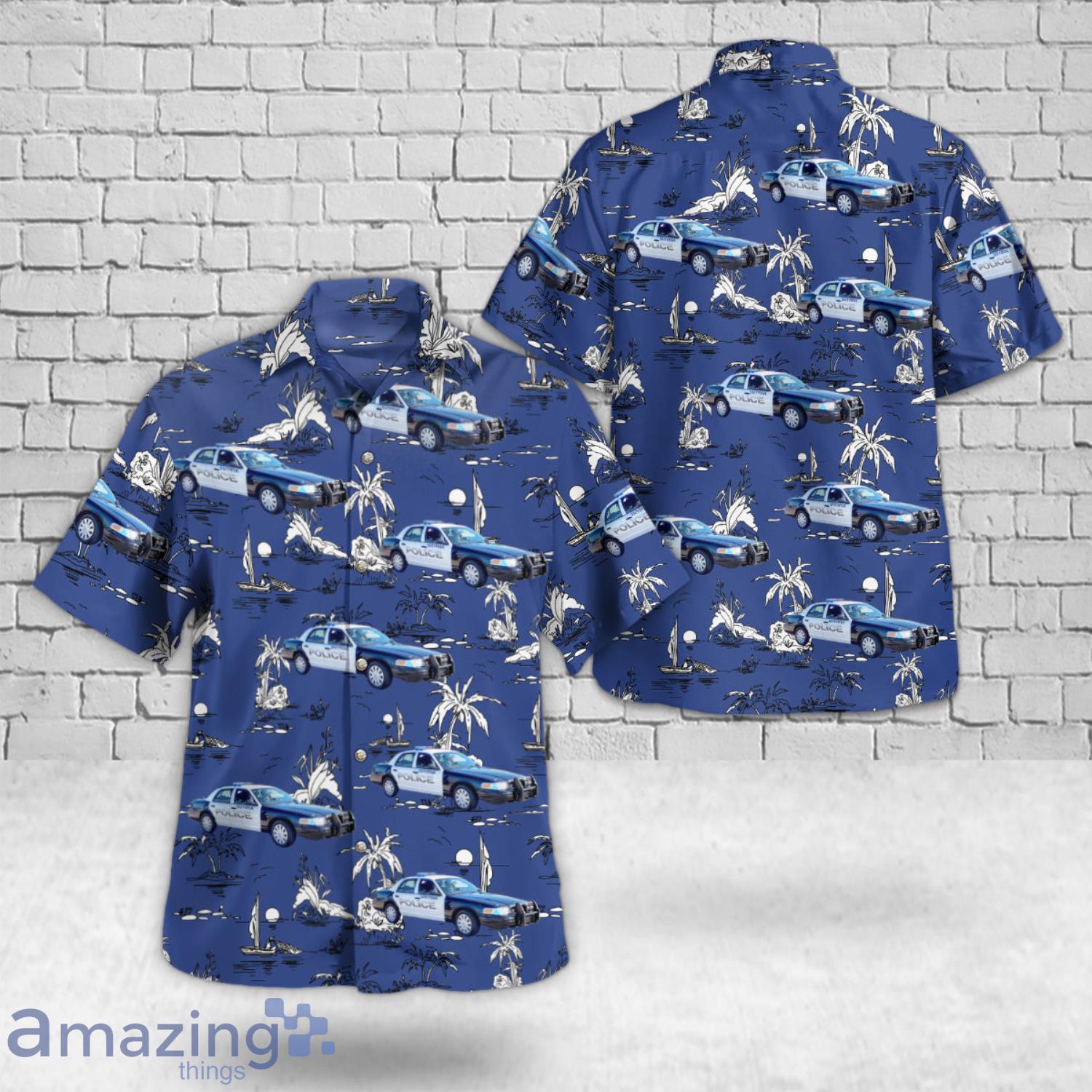 Smyrna, Georgia, Smyrna Police Department Hawaiian Shirt image Smyrna, Georgia, Smyrna Police Department Hawaiian Shirt Product Photo 1