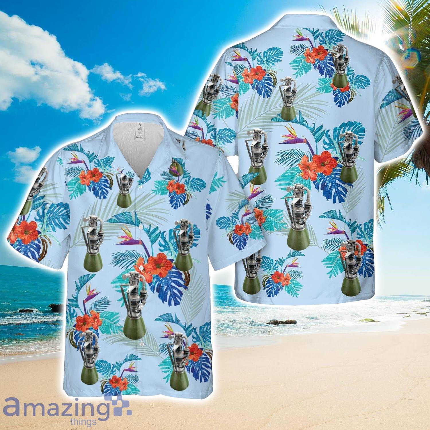 SpaceX Raptor Engine Hawaiian Shirt Hoilday Summer Gift image SpaceX Raptor Engine Hawaiian Shirt Hoilday Summer Gift Product Photo 1