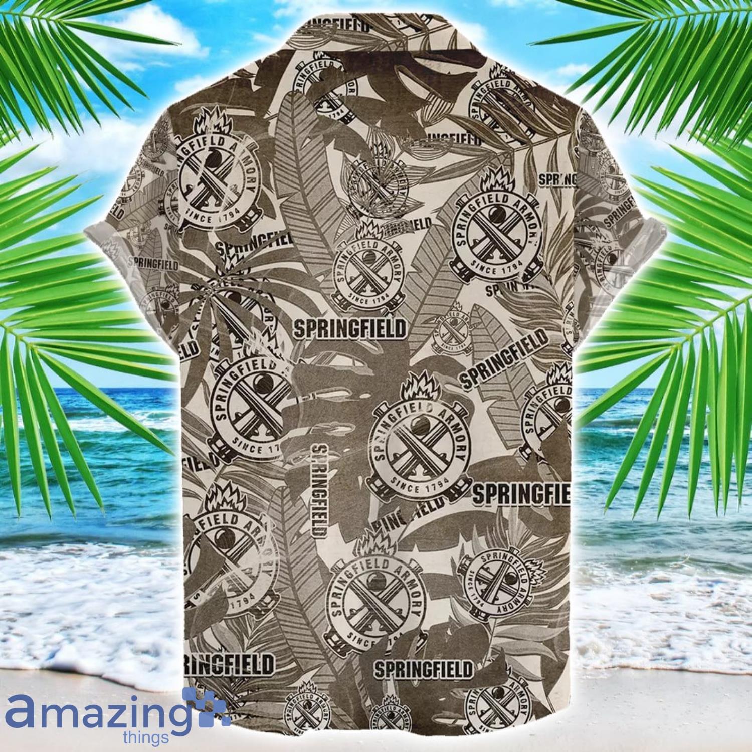 Springfield Gun Retro Logo Hawaiian Shirt For Men And Women Summer Gift image Springfield Gun Retro Logo Hawaiian Shirt For Men And Women Summer Gift Product Photo 2