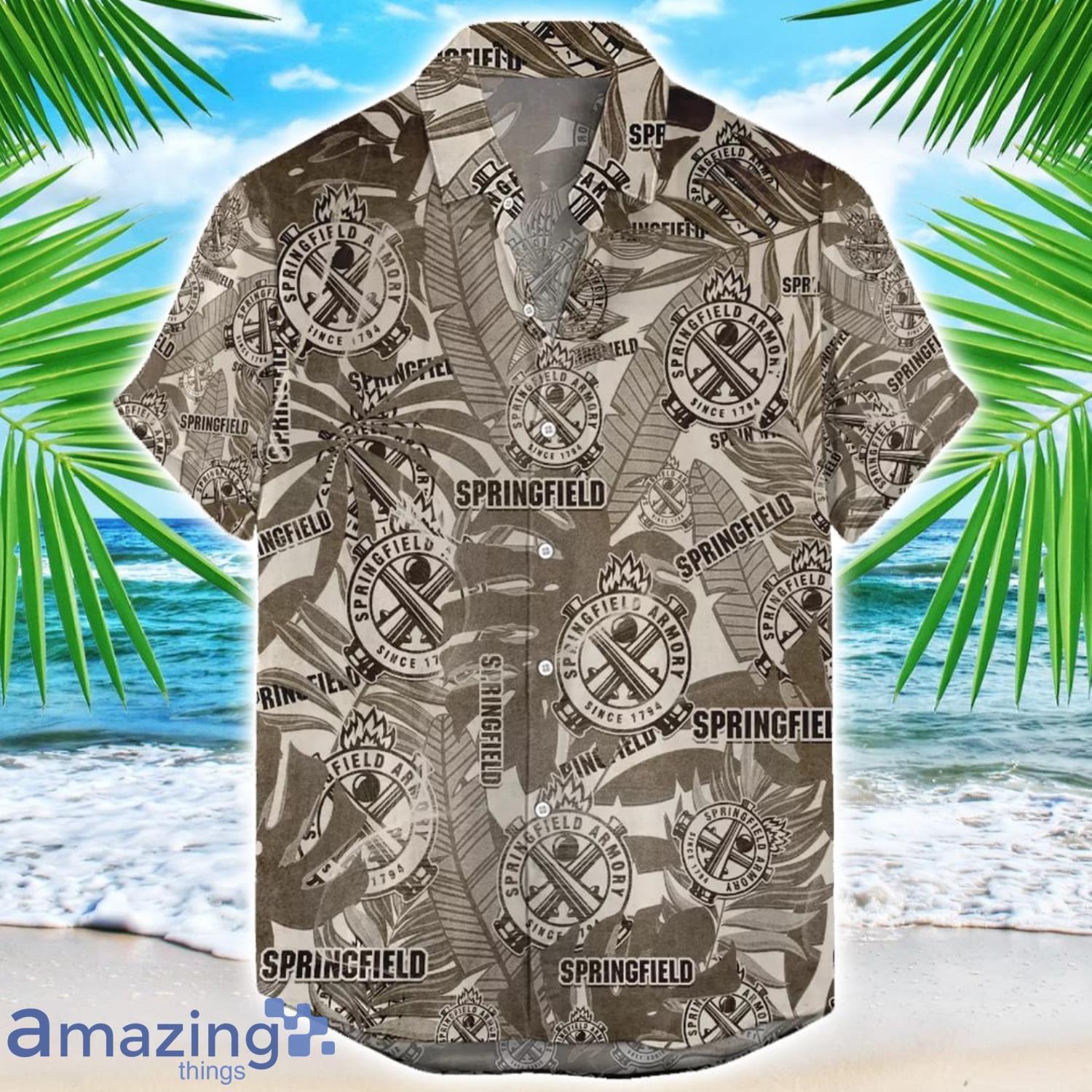 Springfield Gun Retro Logo Hawaiian Shirt For Men And Women Summer Gift image Springfield Gun Retro Logo Hawaiian Shirt For Men And Women Summer Gift Product Photo 1