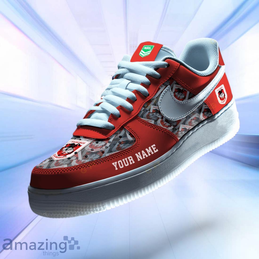St. George Illawarra Dragons NRL Air Force Shoes Custom Name For Fans Sport image St. George Illawarra Dragons NRL Air Force Shoes Custom Name For Fans Sport Product Photo 1