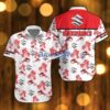 Suzuki Beach Shirt Logo Printed White Hawaiian Shirt For Men And Women