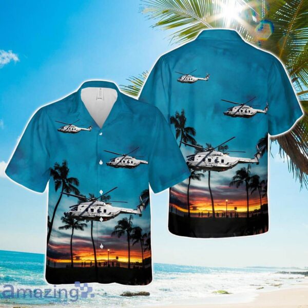 Swedish Air Force NH Industrie Hkp 14F (NH90) Hawaiian Shirt Hoilday Summer Gift Product Photo 1