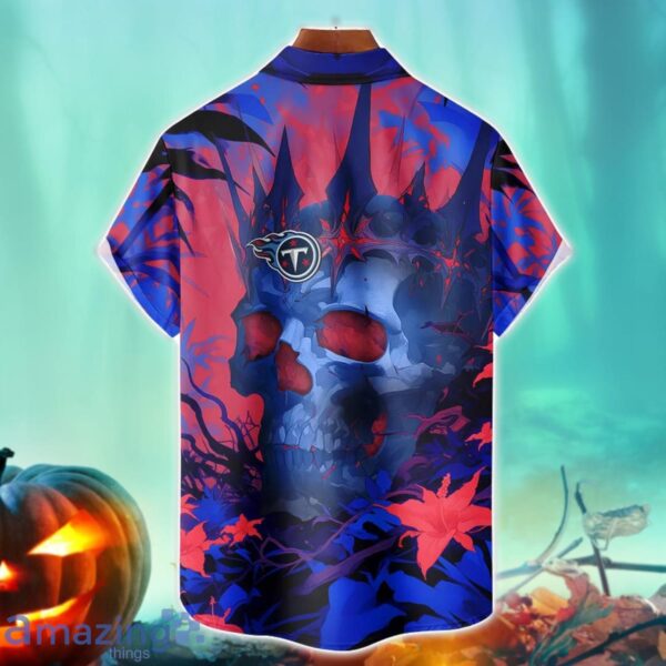 Tennessee Titans NFL Skull Halloween Hawaiian Shirt Special Gift For Fans Product Photo 2