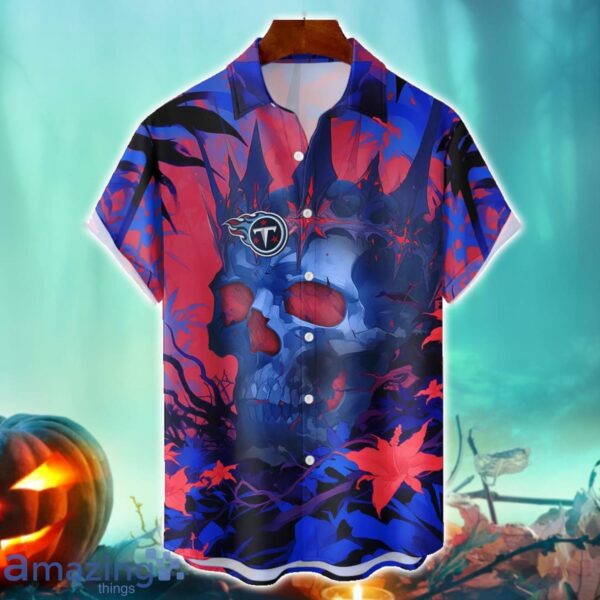 Tennessee Titans NFL Skull Halloween Hawaiian Shirt Special Gift For Fans Product Photo 1