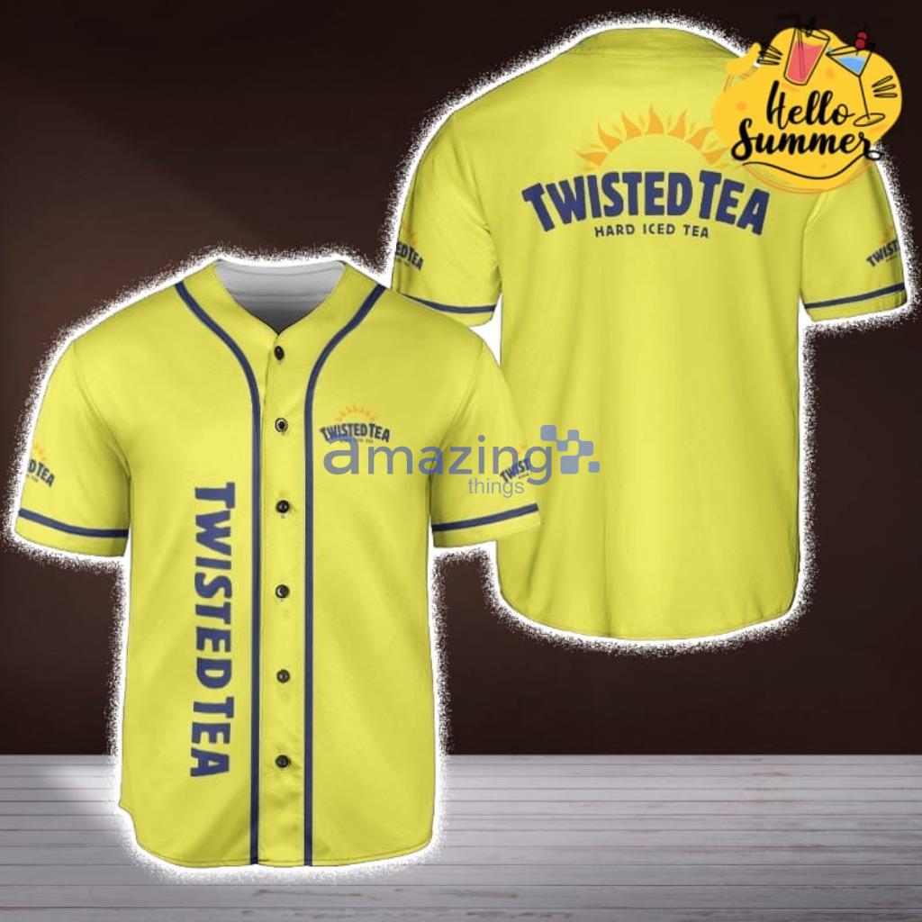 Twisted Tea Beer Hard Iced Tea Twisted Tea Beer Yellow Signature Design Baseball Jersey Shirt image Twisted Tea Beer Hard Iced Tea Twisted Tea Beer Yellow Signature Design Baseball Jersey Shirt Product Photo 1