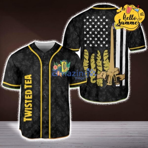 Twisted Tea Hard Iced Tea Beer Twisted Tropical Summer Design Jersey Baseball Jersey Shirt Product Photo 1