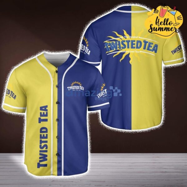 Twisted Tea Hard Iced Tea Half Color Design Jersey Beer Baseball Jersey Shirt Product Photo 1