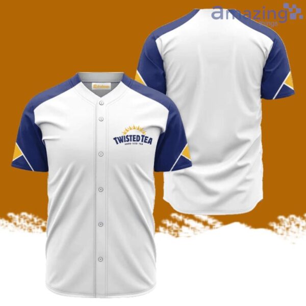 Twisted Tea White And Blue Baseball Jersey Shirt New Fashion Product Photo 1