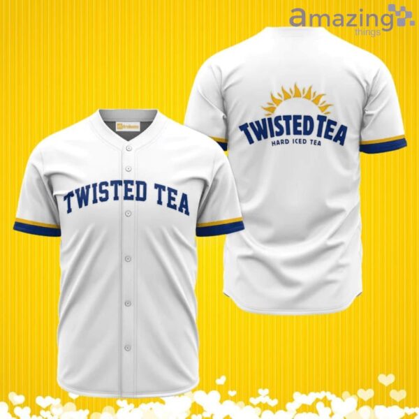 Twisted Tea White Baseball Jersey Shirt New Fashion Product Photo 1