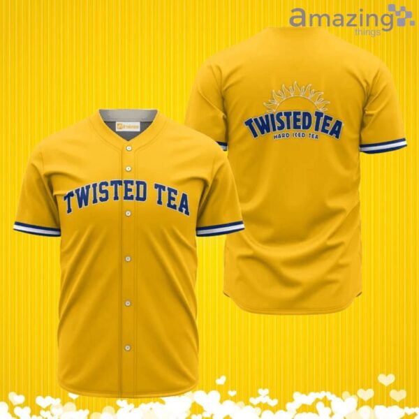 Twisted Tea Yellow Basic Baseball Jersey Shirt New Fashion Product Photo 1