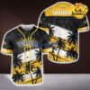 Twisted Tea Yellow Version Palm Tree Sunset Tropical Summer Baseball Jersey Shirt