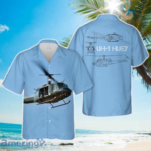 UH-1 Huey Helicopter Hawaiian Shirt Product Photo 1