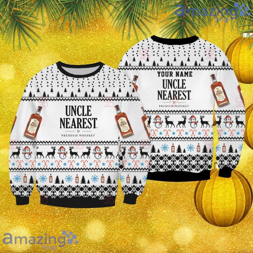 Uncle Nearest Custom Name Christmas Knitting Ugly Sweater 3D Gift Christmas image Uncle Nearest Custom Name Christmas Knitting Ugly Sweater 3D Gift Christmas Product Photo 1