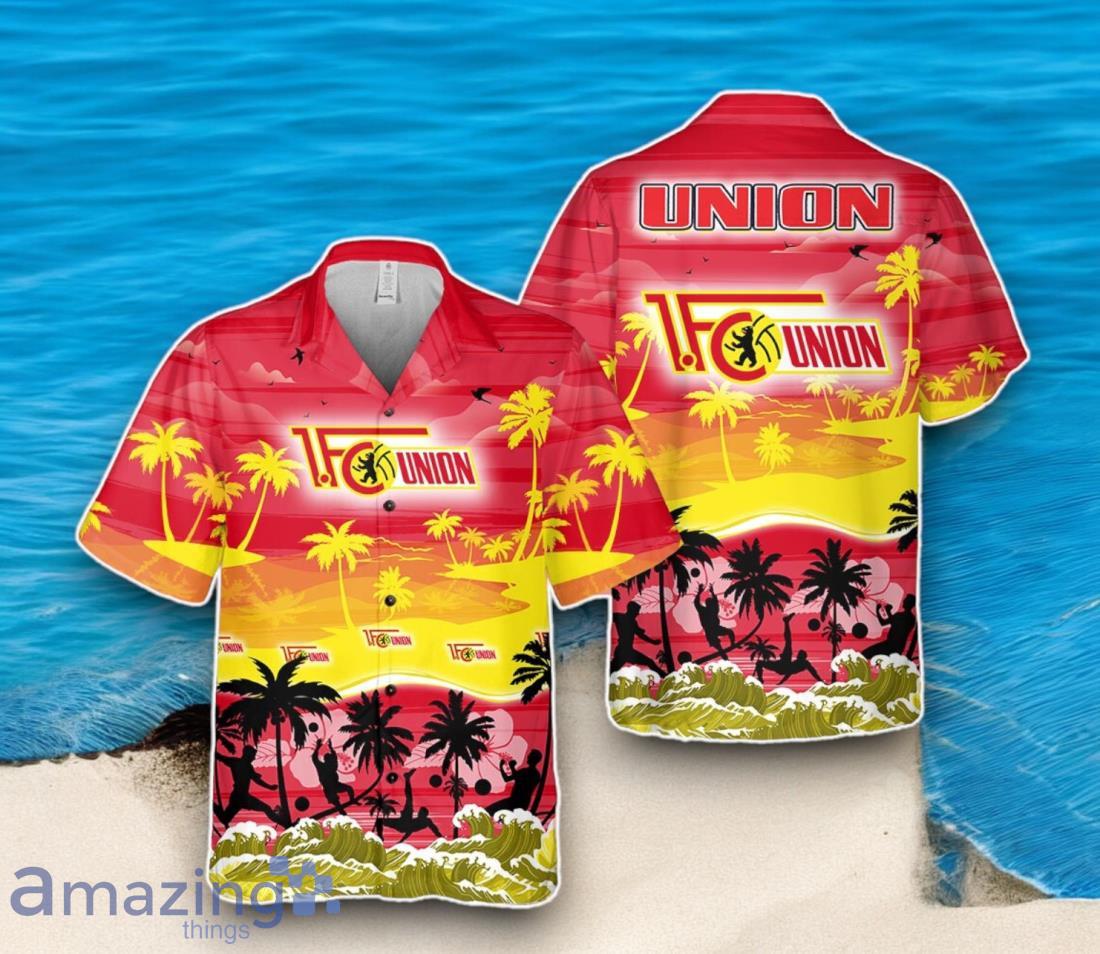Union Berlin Hawaiian Shirt Trending 3D Summer Beach For Men Women image Union Berlin Hawaiian Shirt Trending 3D Summer Beach For Men Women Product Photo 1