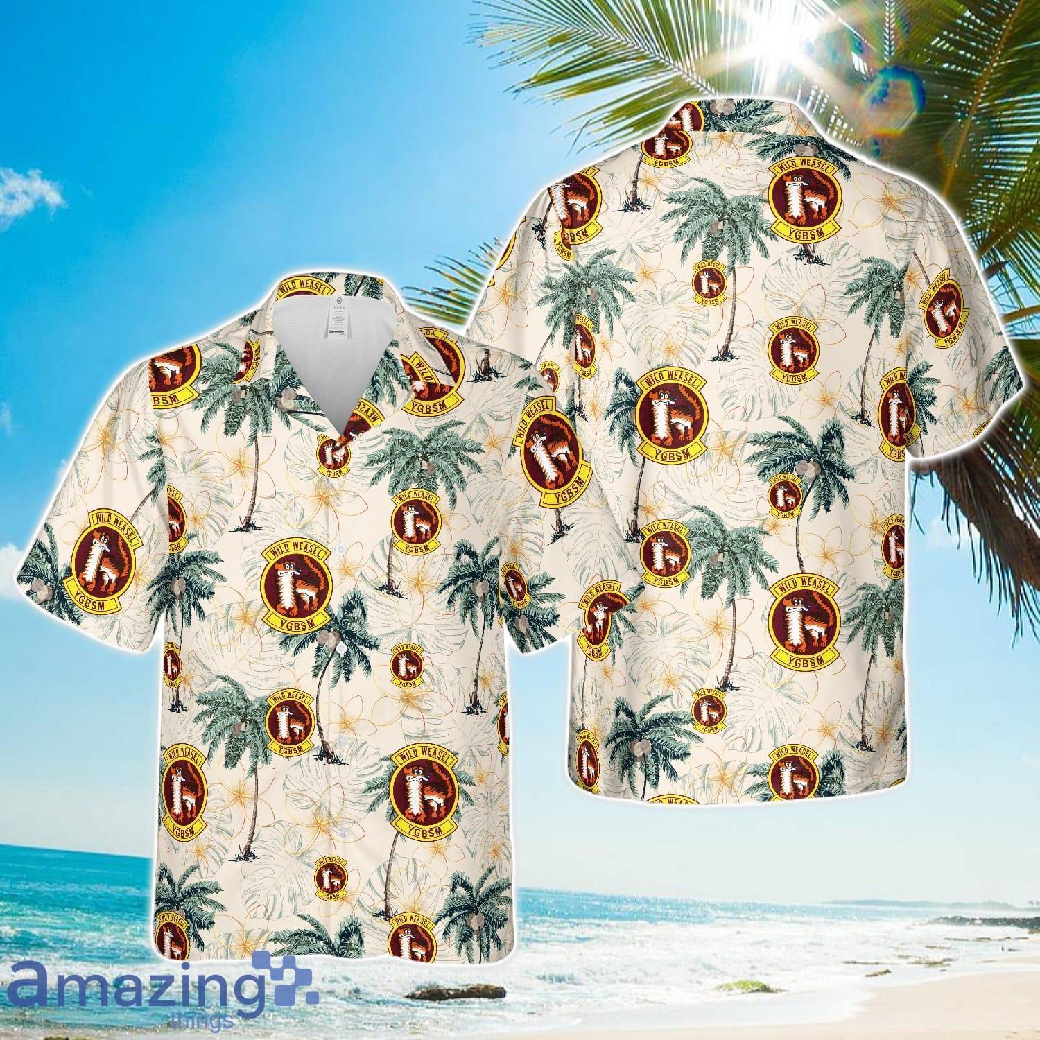 US Air Force Wild Weasel Hawaiian Shirt Summer Beach Shirt image US Air Force Wild Weasel Hawaiian Shirt Summer Beach Shirt Product Photo 1