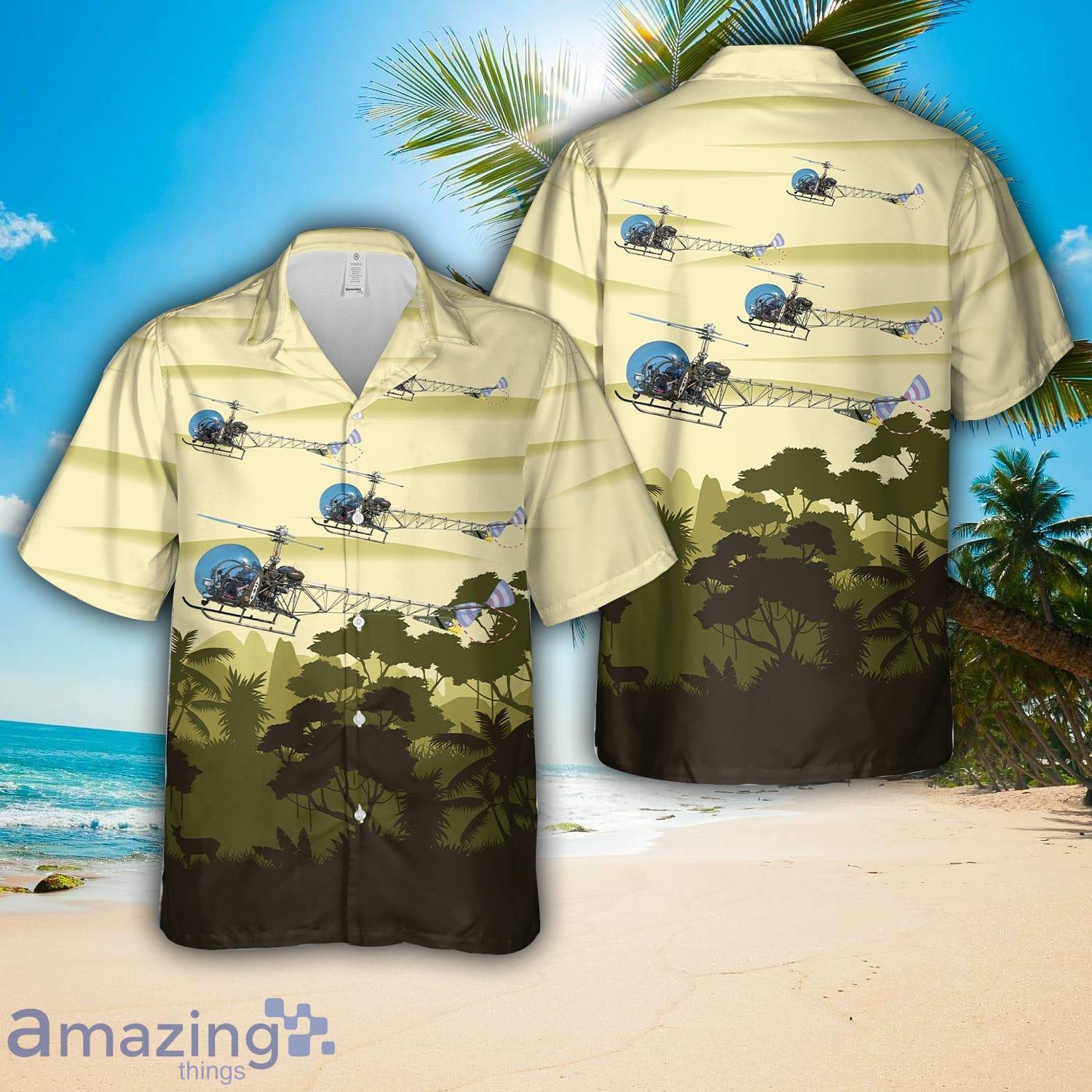 US Army 1952 Bell Model 47 OH 13E MASH 4077 Hawaiian Shirt Beach Shirt image US Army 1952 Bell Model 47 OH-13E MASH 4077 Hawaiian Shirt Beach Shirt Product Photo 1
