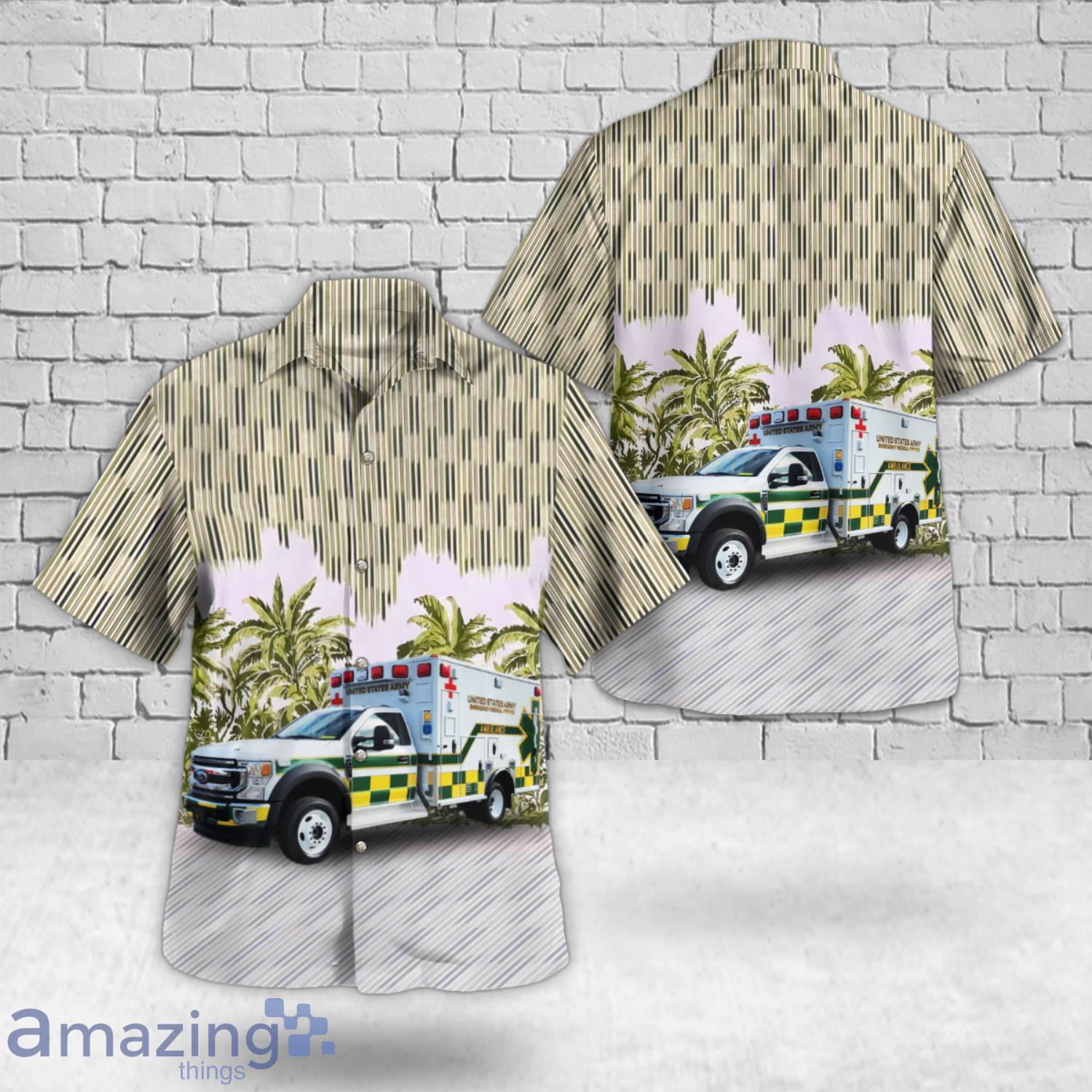 US Army Emergency Medical Service Beach 3D Hawaiian Shirt image US Army Emergency Medical Service Beach 3D Hawaiian Shirt Product Photo 1