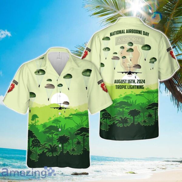 US Army National Airborne Day 2024, 4th Brigade Combat Team (Airborne) 25th Infantry Division Hawaiian Shirt Product Photo 1