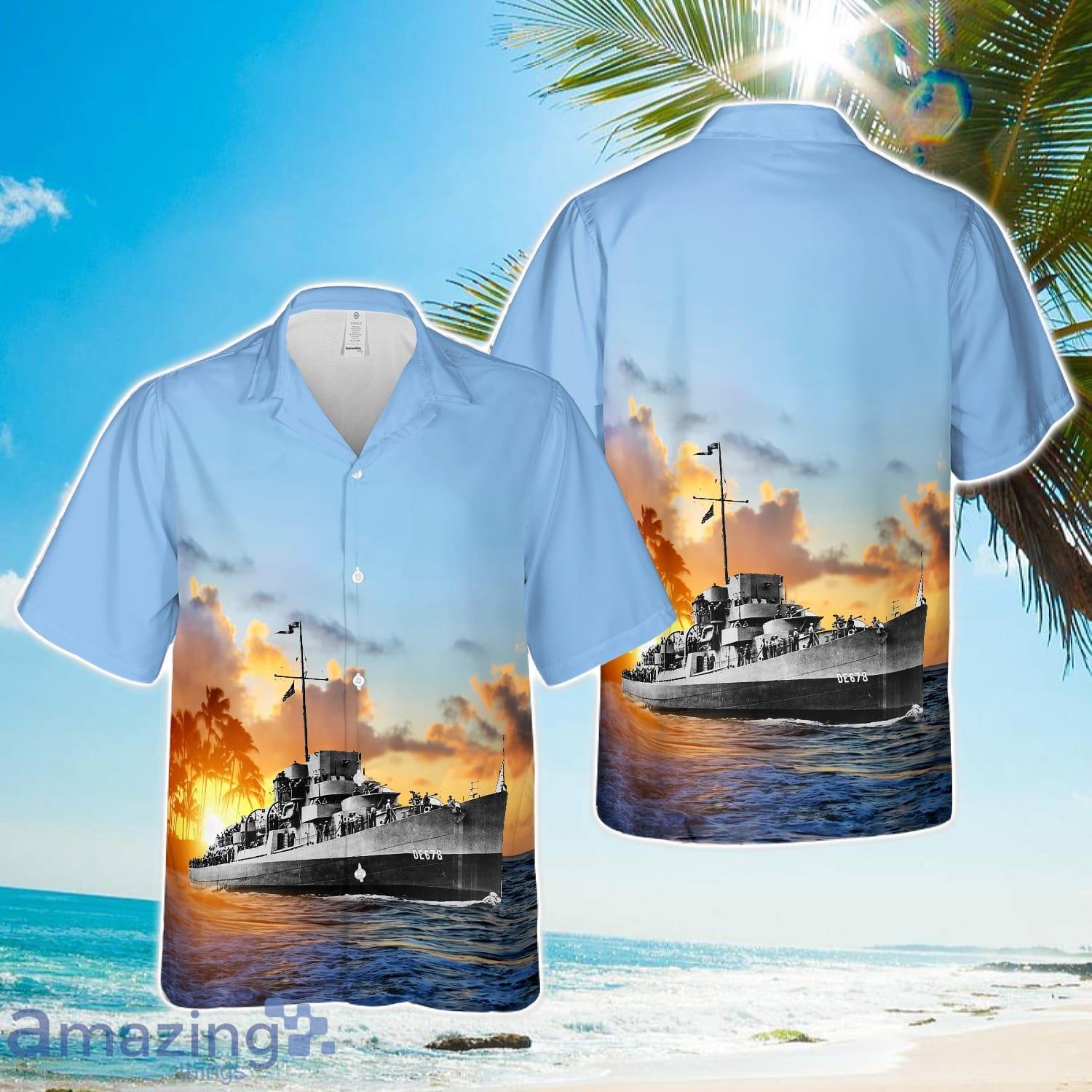 US Navy USS Harmon (DE 678) Hawaiian Shirt Hoilday Summer Gift image US Navy USS Harmon (DE-678) Hawaiian Shirt Hoilday Summer Gift Product Photo 1