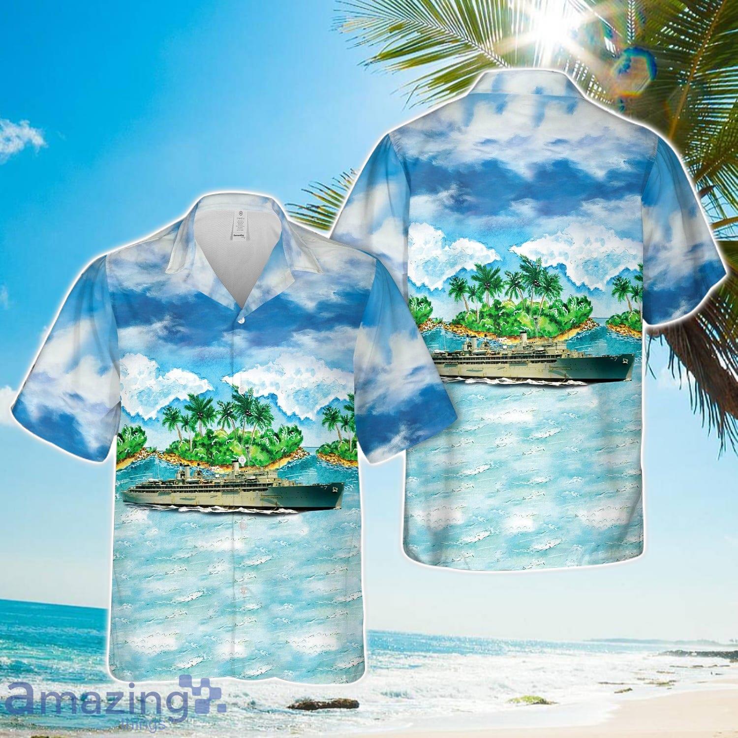 US Navy USS Hector (AR 7) Hawaiian Shirt Gift For Summer image US Navy USS Hector (AR-7) Hawaiian Shirt Gift For Summer Product Photo 1