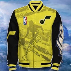 Utah Jazz Baseball Jacket Eye-Catching Design For Fans Product Photo 2