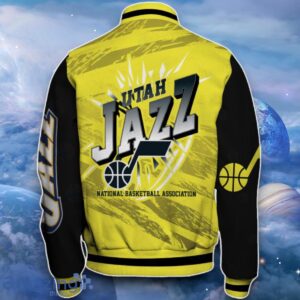 Utah Jazz Baseball Jacket Eye-Catching Design For Fans Product Photo 3