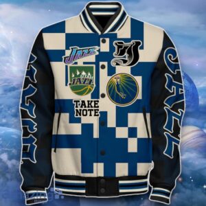 Utah Jazz Baseball Jacket Impressive Choice For Fans Product Photo 2