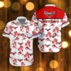 Victory Beach Shirt Logo Printed White Hawaiian Shirt For Men And Women